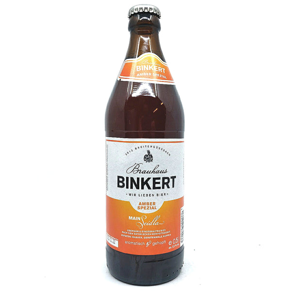 Binkert Main Seidla Amber Spezial 5.9% (500ml)-Hop Burns & Black