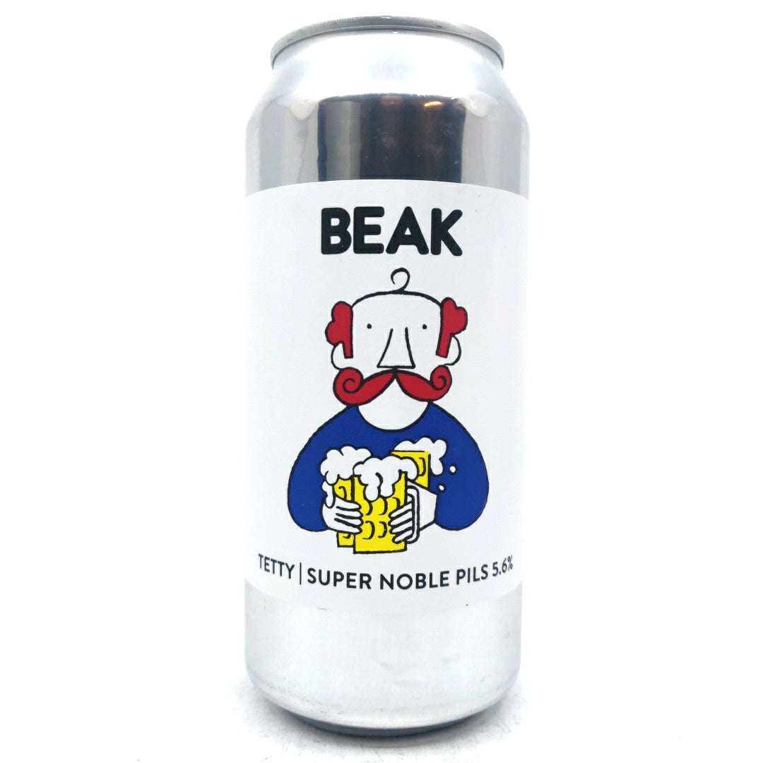 Beak Brewery Tetty Super Noble Pils 5.6% (440ml can)-Hop Burns & Black