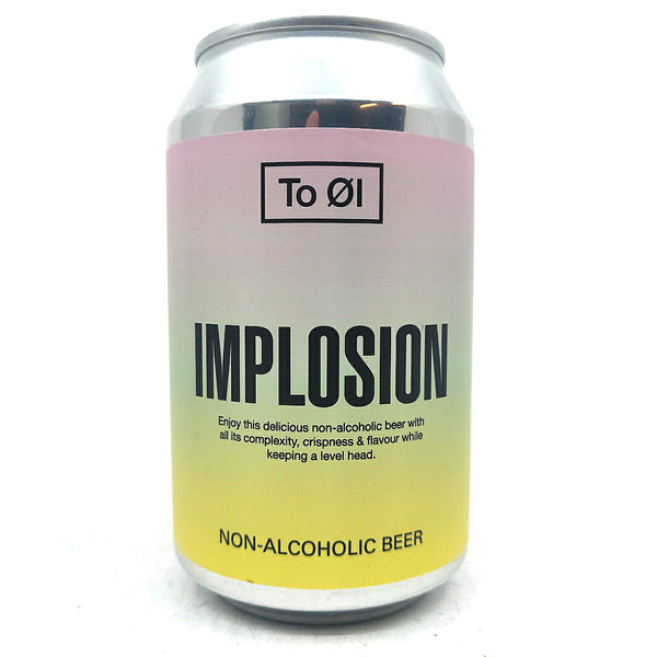 To Ol Implosion Alcohol Free Pale Ale 0.3% (330ml can)-Hop Burns & Black