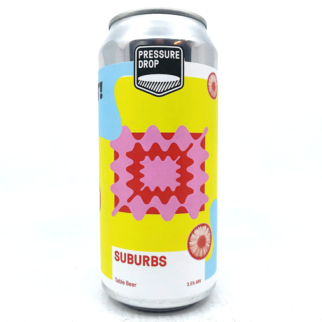 Pressure Drop Suburbs Table Beer 3.5% (440ml can)-Hop Burns & Black