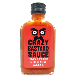 Crazy Bastard Sauce Trinidad Scorpion & Clementine Hot Sauce (100ml)-Hop Burns & Black