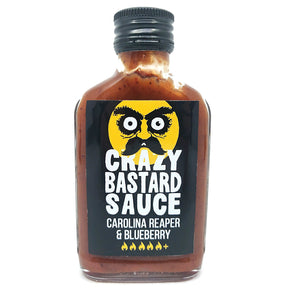 Crazy Bastard Carolina Reaper & Blueberry Hot Sauce (100ml)-Hop Burns & Black