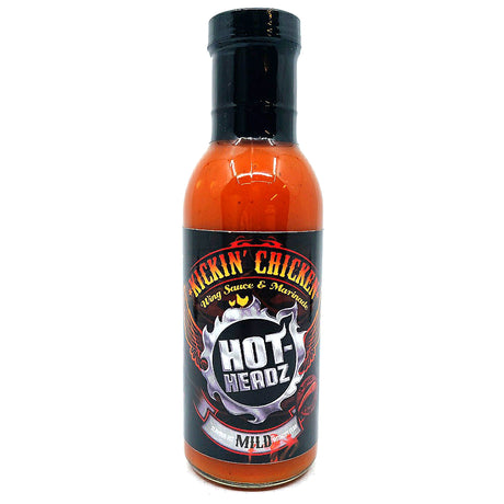 Hot Headz Kickin' Chicken Mild Wing Sauce & Marinade (354ml)-Hop Burns & Black