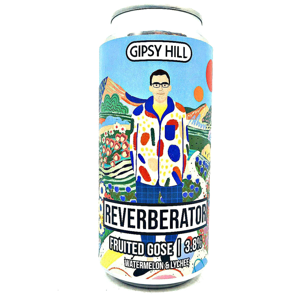 Gipsy Hill Reverberator Watermelon & Lychee Gose 3.8% (440ml can)-Hop Burns & Black