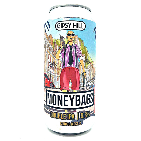 Gipsy Hill Moneybags Double IPA 9.8% (440ml can)-Hop Burns & Black