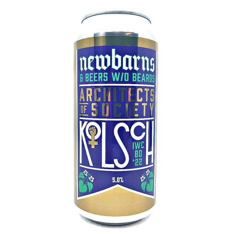 Newbarns Architects Of Society Kolsch 5% (440ml can)-Hop Burns & Black