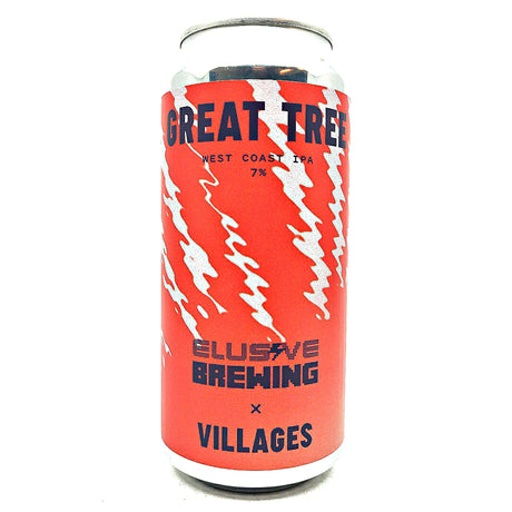 Villages x Elusive Great Tree West Coast IPA 7% (440ml can)-Hop Burns & Black