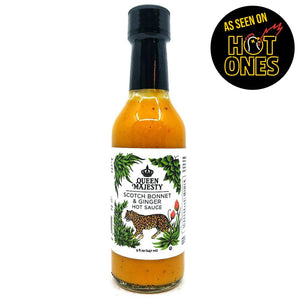 Queen Majesty Scotch Bonnet & Ginger Hot Sauce (147ml)-Hop Burns & Black