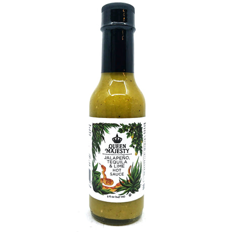 Queen Majesty Jalapeño Tequila & Lime Hot Sauce (147ml)-Hop Burns & Black