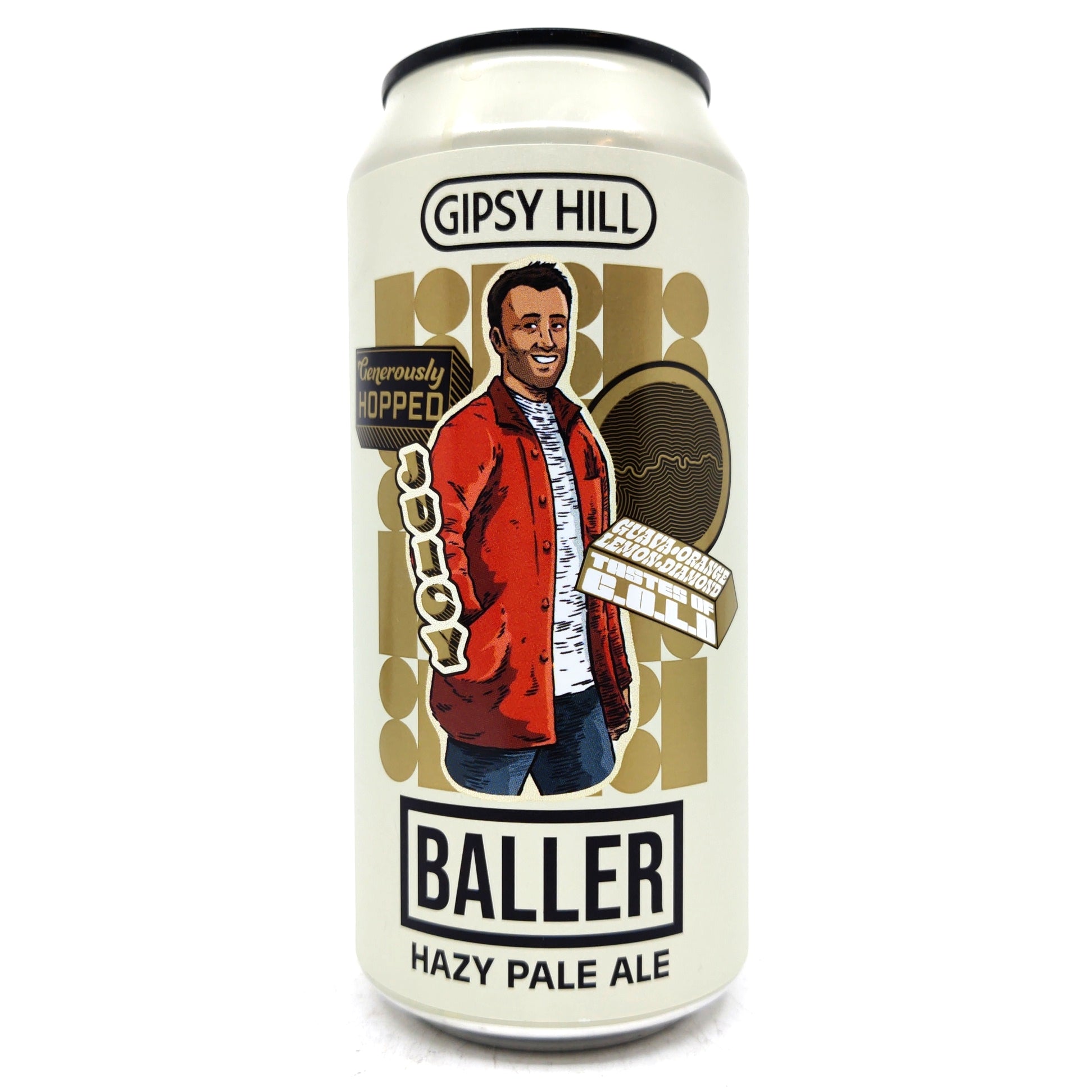 Gipsy Hill Baller Hazy Pale Ale 5.4% (440ml can)-Hop Burns & Black