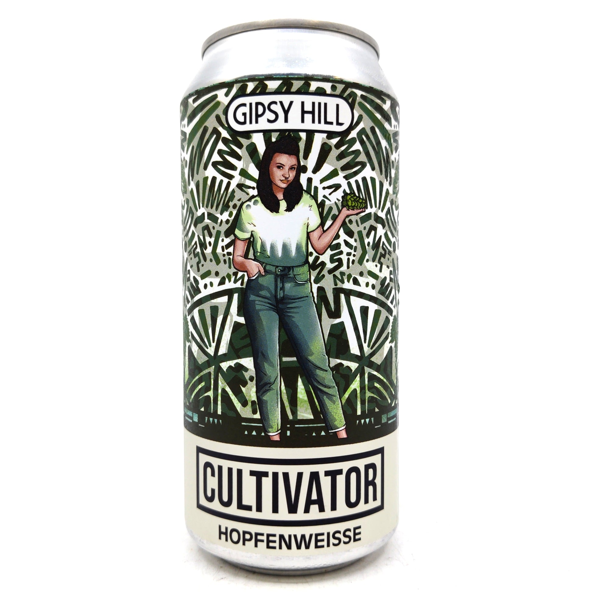 Gipsy Hill Cultivator Hopfenweisse 8.2% (440ml can)-Hop Burns & Black