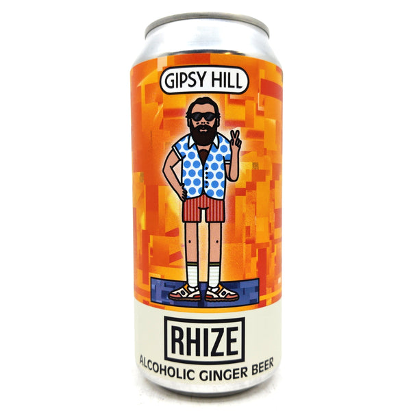 Gipsy Hill Rhize Alcoholic Ginger Beer 4.5% (440ml can)-Hop Burns & Black