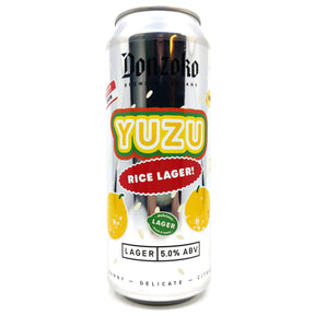 Donzoko Yuzu Rice Lager 5% (500ml can)-Hop Burns & Black