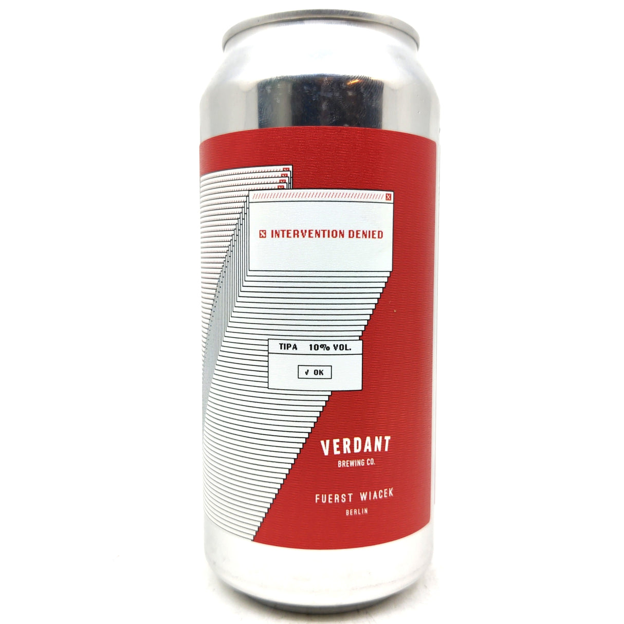 Verdant x Fuerst Wiacek Intervention Denied Triple IPA 10% (440ml can)-Hop Burns & Black
