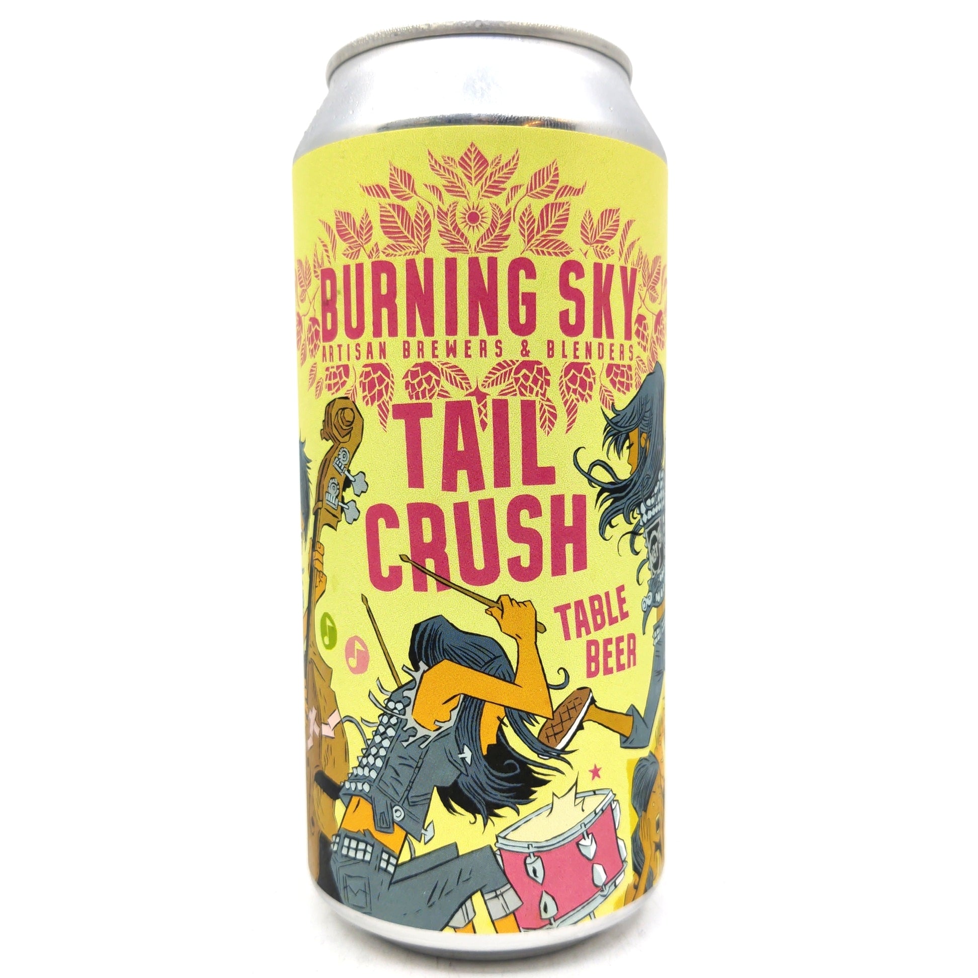 Burning Sky Tail Crush Table Beer 3% (440ml can)-Hop Burns & Black