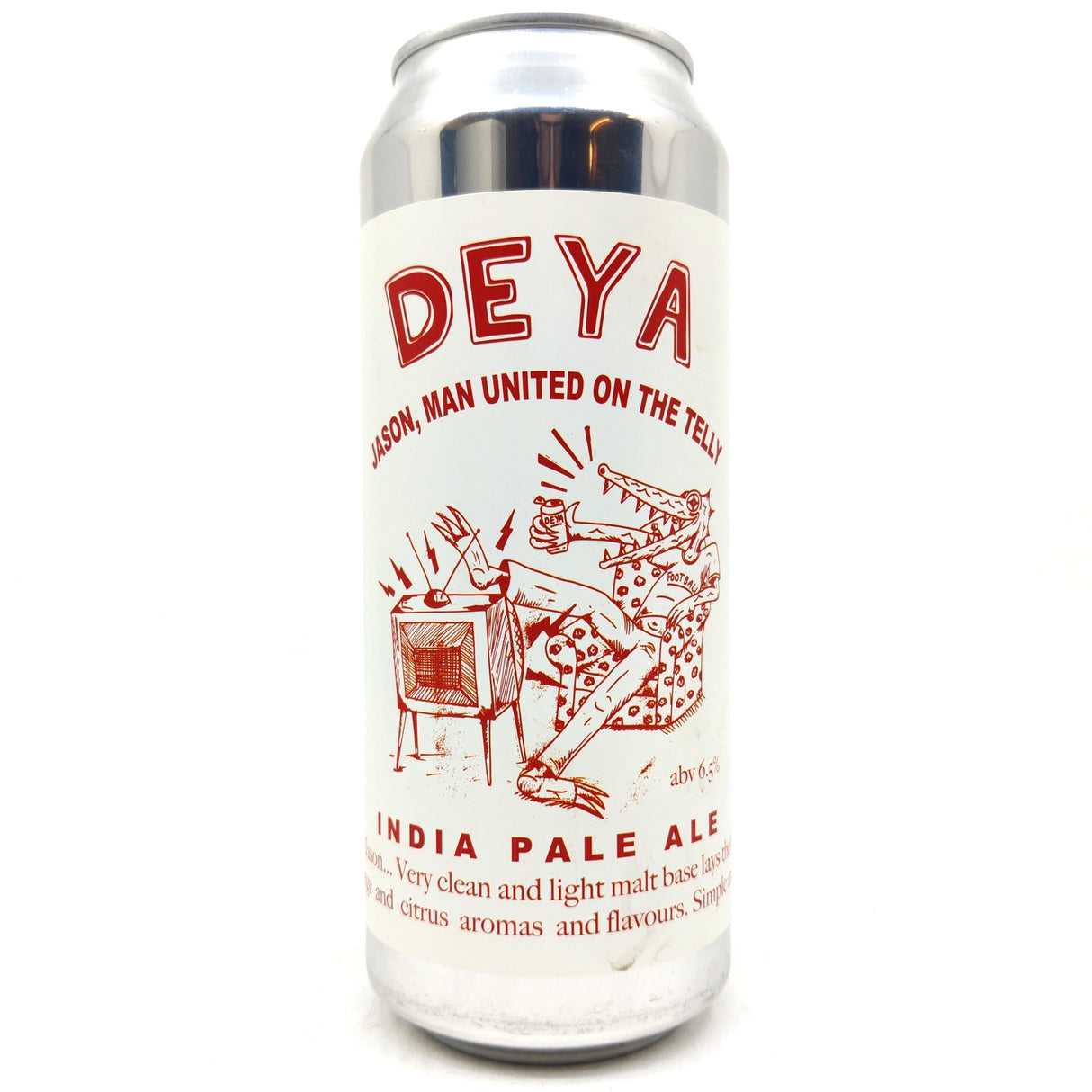 DEYA Jason, Man United on the Telly IPA 6.5% (500ml can)-Hop Burns & Black