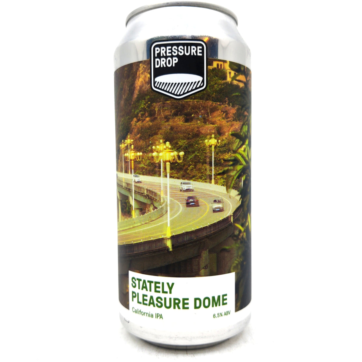 Pressure Drop Stately Pleasure Dome California IPA 6.5% (440ml can)-Hop Burns & Black