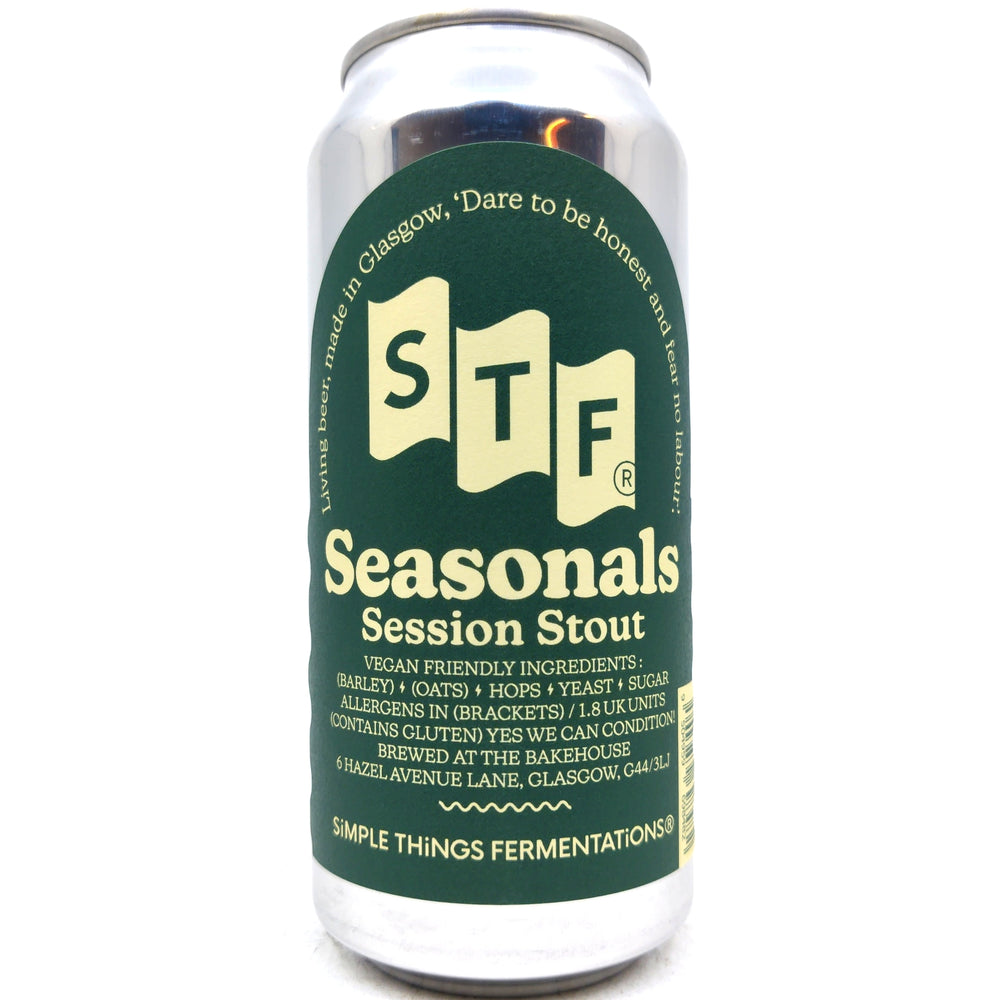 Simple Things Fermentations Session Stout 4% (440ml can)-Hop Burns & Black