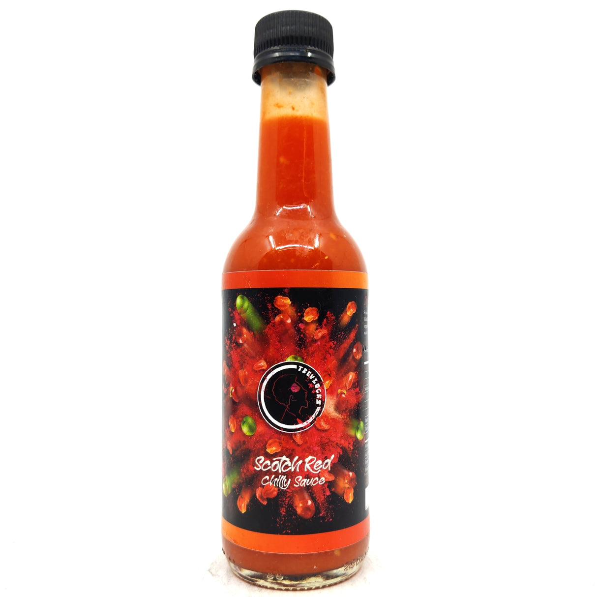 TrevLockz Scotch Red Hot Sauce (250ml)-Hop Burns & Black