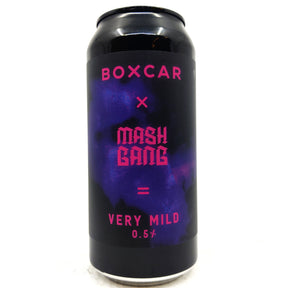 Boxcar x Mash Gang Very Mild 0.5% (440ml can)-Hop Burns & Black