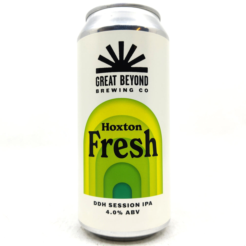 Great Beyond Hoxton Fresh DDH Session IPA 4% (440ml can)-Hop Burns & Black