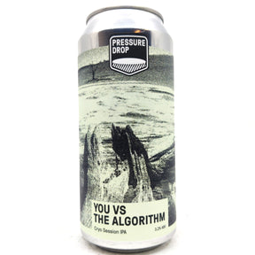 Pressure Drop You vs The Algorithm Cryo Session IPA 3.2% (440ml can)-Hop Burns & Black