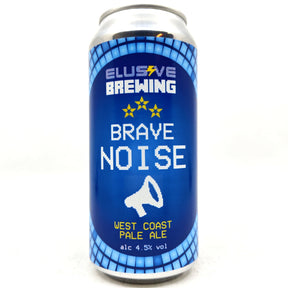 Elusive Brewing Brave Noise West Coast Pale Ale 4.5% (440ml can)-Hop Burns & Black