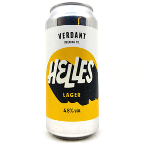 Verdant Helles Lager 4.8% (440ml can)-Hop Burns & Black