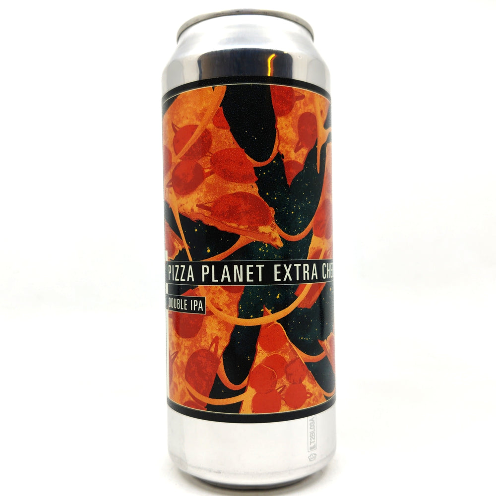 Makemake Pizza Planet Extra Cheese Double IPA 8.4% (500ml can)-Hop Burns & Black