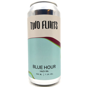 Two Flints Blue Hour Hazy IPA 7.2% (440ml can)-Hop Burns & Black