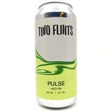 Two Flints Pulse Hazy IPA 6% (440ml can)-Hop Burns & Black