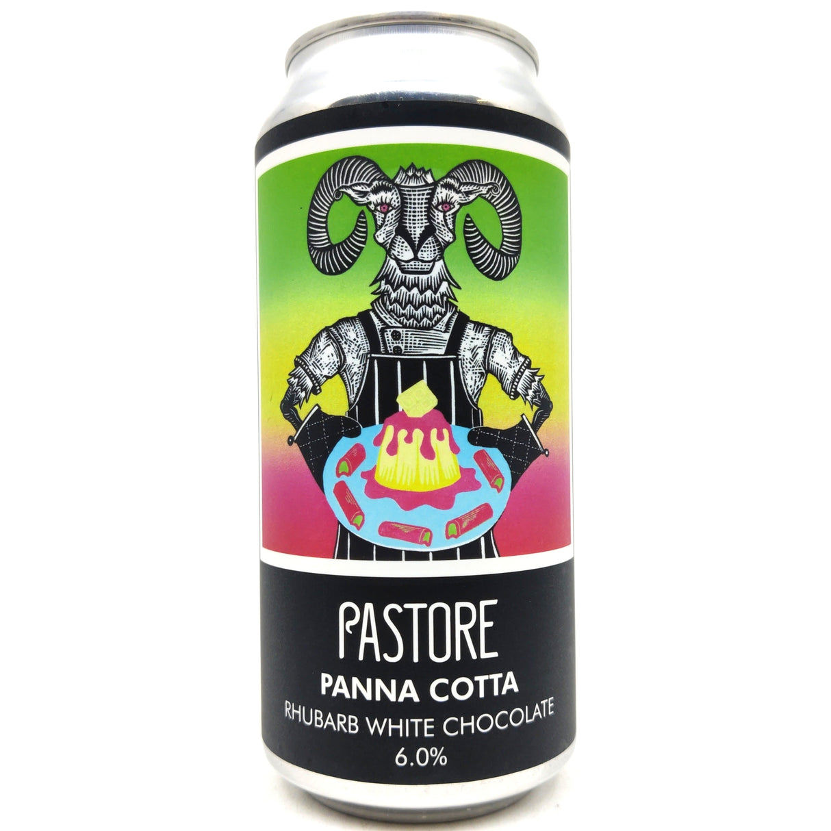 Pastore Panna Cotta Rhubarb White Chocolate Pastry Sour 6% (440ml can)-Hop Burns & Black