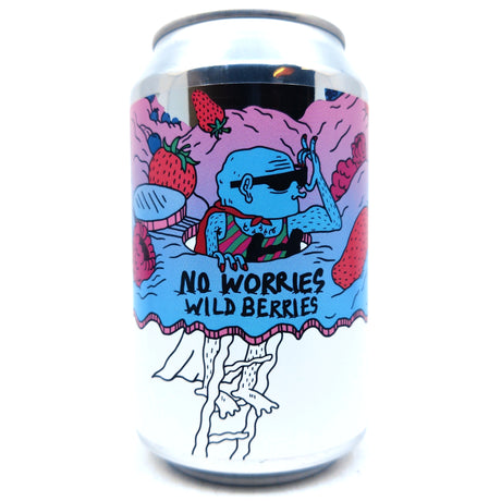 Lervig No Worries Wild Berries Alcohol-Free Pale Ale 0.5% (330ml can)-Hop Burns & Black