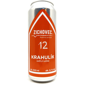 Pivovar Zichovec Krahulík 12 Czech Pilsner 5.1% (500ml can)-Hop Burns & Black