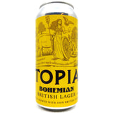 Utopian Bohemian British Lager 4.2% (440ml can)-Hop Burns & Black