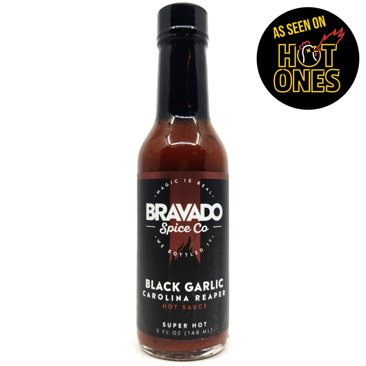 Bravado Black Garlic Carolina Reaper Hot Sauce (148ml)-Hop Burns & Black