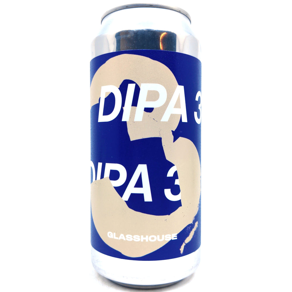 Glasshouse DIPA3 Double IPA 8% (440ml can)-Hop Burns & Black