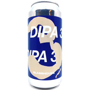 Glasshouse DIPA3 Double IPA 8% (440ml can)-Hop Burns & Black