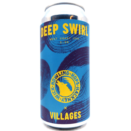 Villages x Howling Hops Deep Swirl West Coast IPA 5.5% (440ml can)-Hop Burns & Black