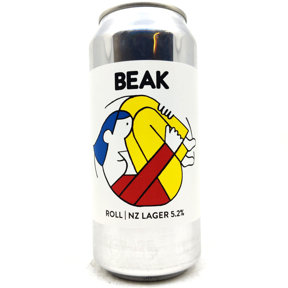 Beak Brewery Roll NZ Lager 5.2% (440ml can)-Hop Burns & Black