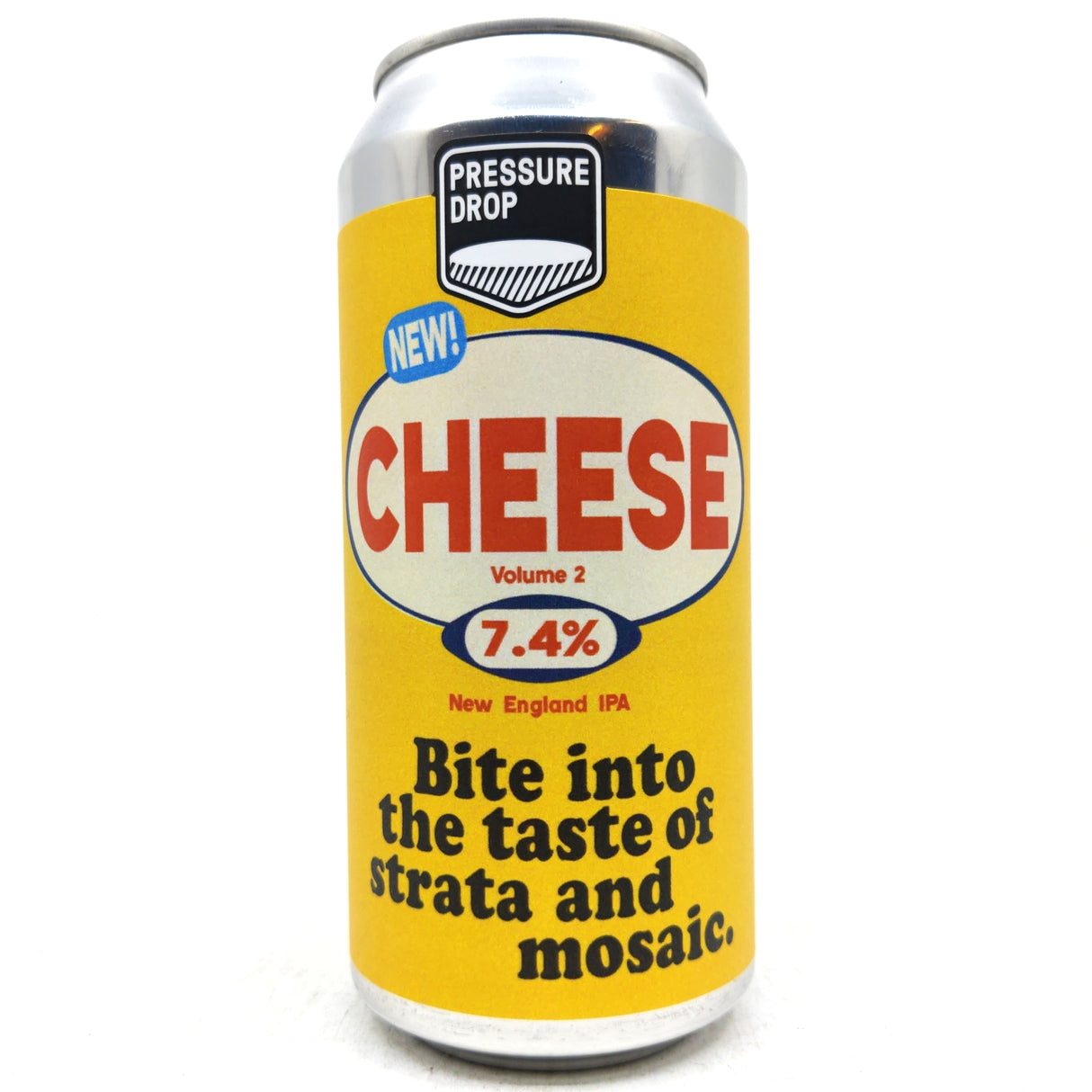 Pressure Drop Cheese V2 New England IPA 7.4% (440ml can)-Hop Burns & Black