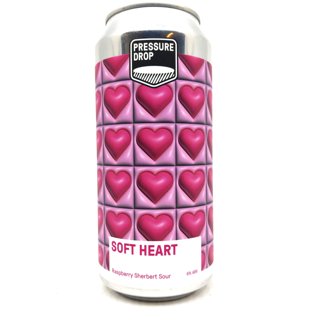 Pressure Drop Soft Heart Raspberry Sherbert Sour 6% (440ml can)-Hop Burns & Black