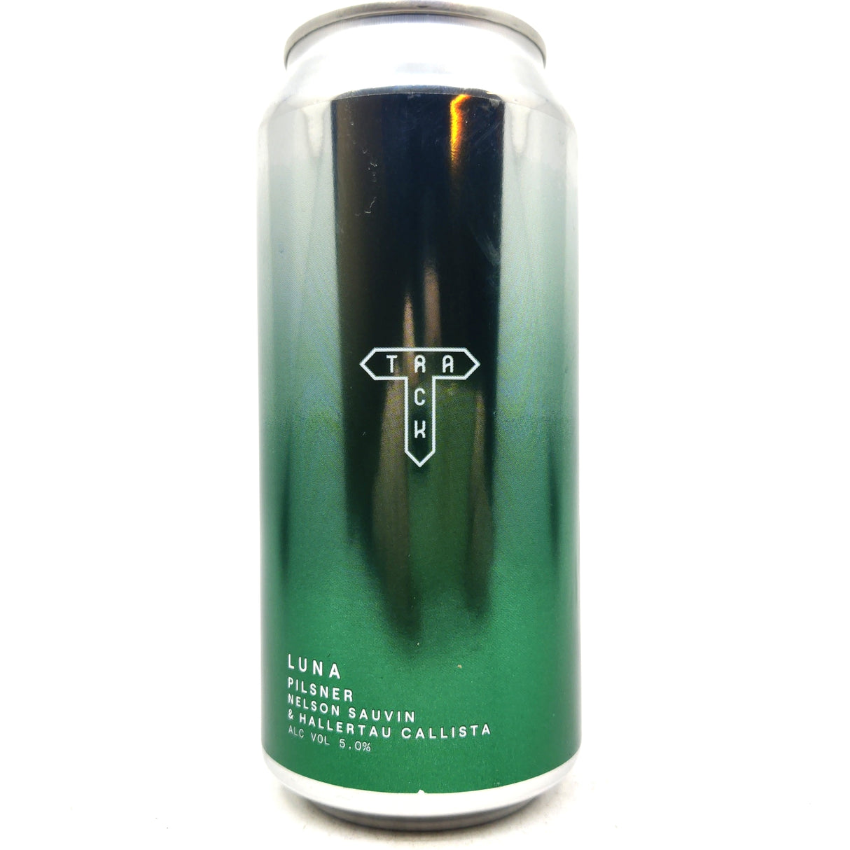 Track Luna Pilsner 5% (440ml can)-Hop Burns & Black
