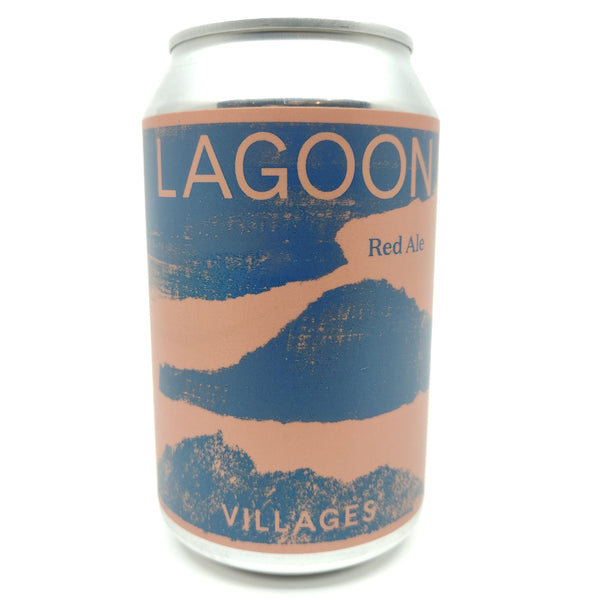 Villages Lagoon Red Ale 4.3% (330ml can)-Hop Burns & Black
