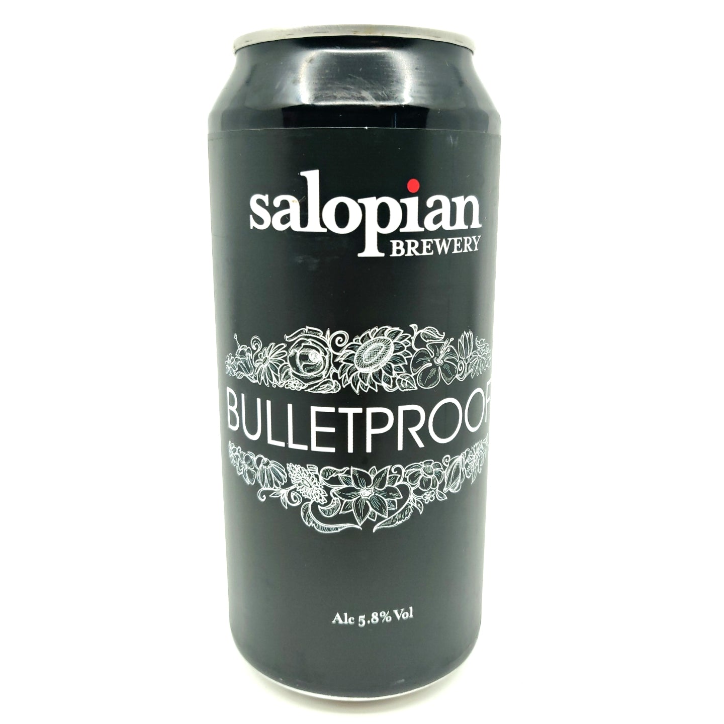 Salopian Bulletproof IPA 5.8% (440ml can)-Hop Burns & Black