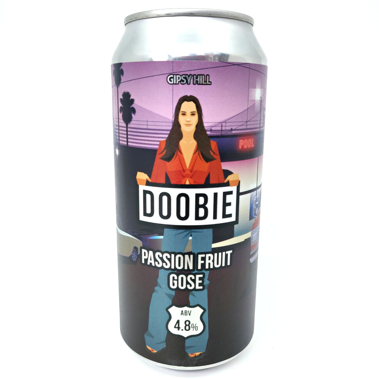 Gipsy Hill Doobie Passion Fruit Gose 4.8% (440ml can)-Hop Burns & Black