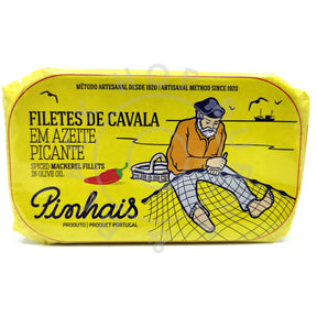 Pinhais Portuguese Spiced Mackerel Fillets in Olive Oil (125g)-Hop Burns & Black