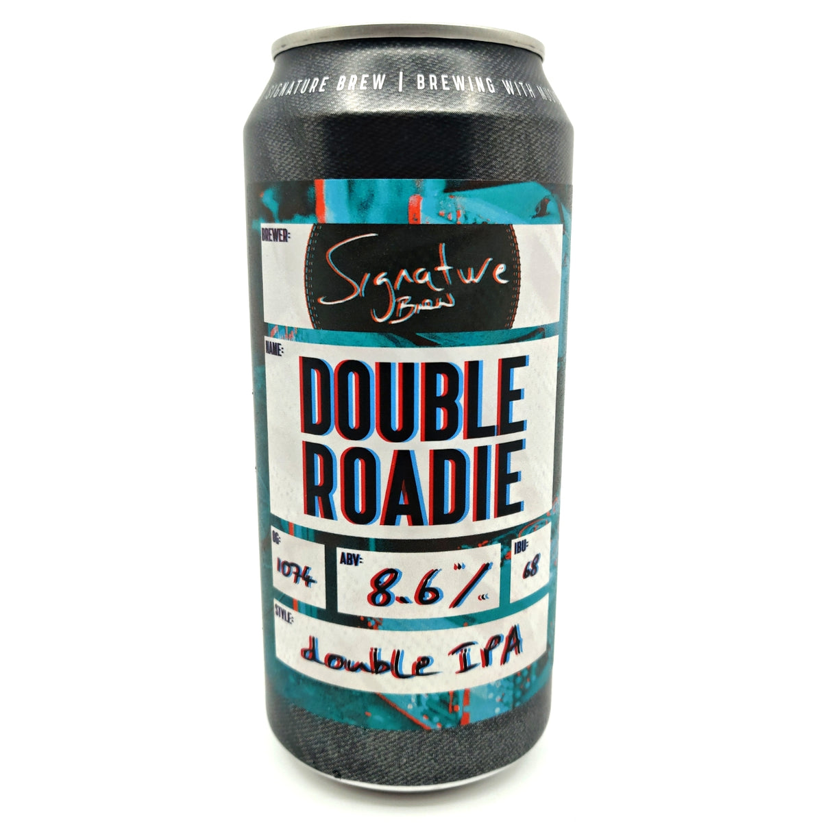 Signature Brew Double Roadie Double IPA 8.6% (440ml can)-Hop Burns & Black