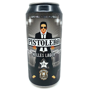Gipsy Hill x Dub Pistols Pistolero Helles Lager 5.5% (440ml can)-Hop Burns & Black