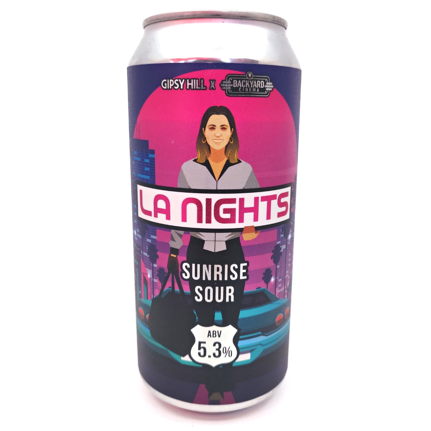 Gipsy Hill LA Nights Sunrise Sour 5.3% (440ml can)-Hop Burns & Black